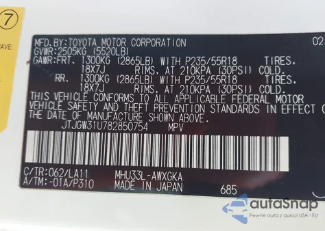 2008 Lexus Rx 400H z USA, uszkodzony, nr VIN JTJGW31U782850754